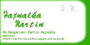 hajnalka martin business card